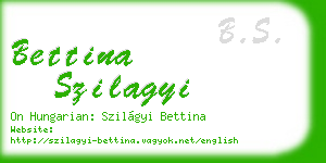 bettina szilagyi business card