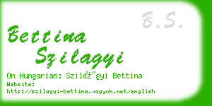 bettina szilagyi business card